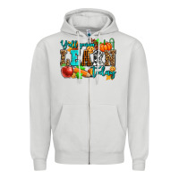 Dove Grey y'all gonna learn today pumpkin and pen Zipper Hoodie - AdoDesignShop