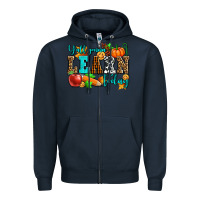 Navy y'all gonna learn today pumpkin and pen Zipper Hoodie - AdoDesignShop