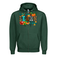Sports Green y'all gonna learn today pumpkin and pen Zipper Hoodie - AdoDesignShop