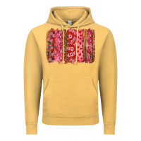 Vintage Mustard Valentine's Day Brushstrokes with Roses Vintage Hoodie - RanaPortraitStore