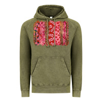 Vintage Olive Valentine's Day Brushstrokes with Roses Vintage Hoodie - RanaPortraitStore