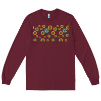Burgundy sunflowers and turquoise 16oz libbey glass Long Sleeve Tee - HRA Design Shop