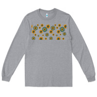 Heather Grey sunflowers and turquoise 16oz libbey glass Long Sleeve Tee - HRA Design Shop