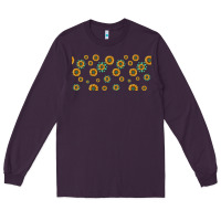 Plum sunflowers and turquoise 16oz libbey glass Long Sleeve Tee - HRA Design Shop