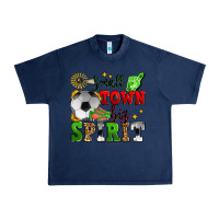 Navy small town big spirit soccer Urban Heavy Tee - Zillion Design Studio