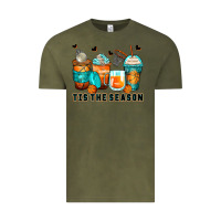 Vintage Olive tis' the season basketball coffee cups Vintage Tee - Zillion Design Studio