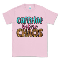 Bubblegum Pink caffeine before chaos Classic Tee - HRA Design Shop