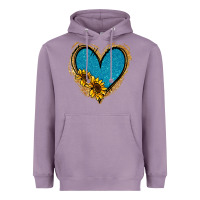 Lavender Gold Glitter Sunflower Blue Heart Heavyweight Hoodie - Jasminsmagicworld