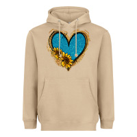 Mushroom Gold Glitter Sunflower Blue Heart Heavyweight Hoodie - Jasminsmagicworld