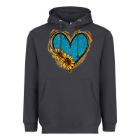 Smoke Gold Glitter Sunflower Blue Heart Heavyweight Hoodie - Jasminsmagicworld