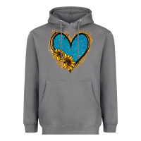 Storm Gold Glitter Sunflower Blue Heart Heavyweight Hoodie - Jasminsmagicworld
