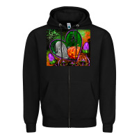 Black halloween heart mouse pad Zipper Hoodie - BundleAndBundleShop
