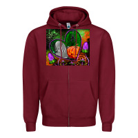 Burgundy halloween heart mouse pad Zipper Hoodie - BundleAndBundleShop