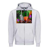 Heather Grey halloween heart mouse pad Zipper Hoodie - BundleAndBundleShop