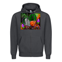 Smoke halloween heart mouse pad Zipper Hoodie - BundleAndBundleShop