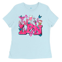 Baby Blue lpn cancer  nurse with Ladies Tee - AdoDesignShop