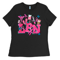 Black lpn cancer  nurse with Ladies Tee - AdoDesignShop