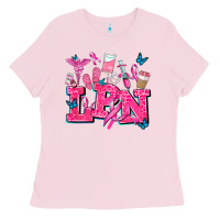 Bubblegum Pink lpn cancer  nurse with Ladies Tee - AdoDesignShop