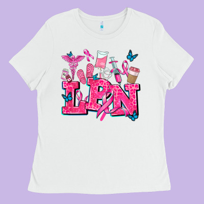 Lpn Cancer  Nurse With Ladies Tee Designed By Adodesignshop