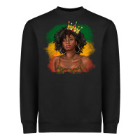 Black black queen with juneteenth flag Heavyweight Sweatshirt - texasbilliewilder