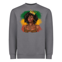 Storm black queen with juneteenth flag Heavyweight Sweatshirt - texasbilliewilder