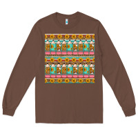 Chestnut school teacher seamless pattern Long Sleeve Tee - HRA Design Shop