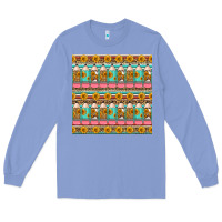Colony Blue school teacher seamless pattern Long Sleeve Tee - HRA Design Shop
