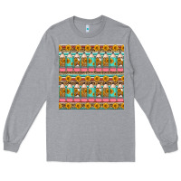Heather Grey school teacher seamless pattern Long Sleeve Tee - HRA Design Shop