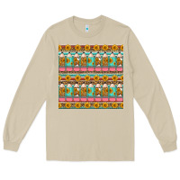 Mushroom school teacher seamless pattern Long Sleeve Tee - HRA Design Shop