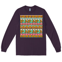 Plum school teacher seamless pattern Long Sleeve Tee - HRA Design Shop