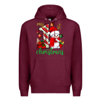 Burgundy my 1 st christmas with cute snowman bbs Premium Hoodie - BundleAndBundleShop