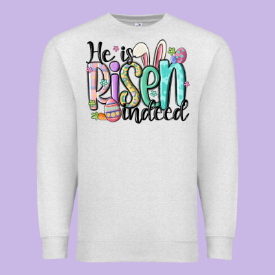 He Is Risen Indeed Premium Sweatshirt Designed By Maliassmallbusiness