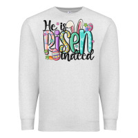 Oatmeal Heather he is risen indeed Premium Sweatshirt - MaliasSmallBusiness