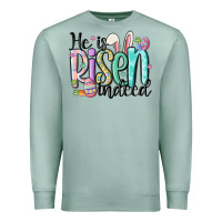 Seafoam he is risen indeed Premium Sweatshirt - MaliasSmallBusiness