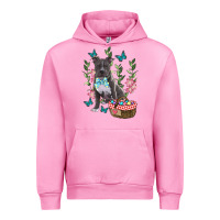 Fuchsia Pink Easter Pitbull Urban Hoodie - RanaPortraitStore