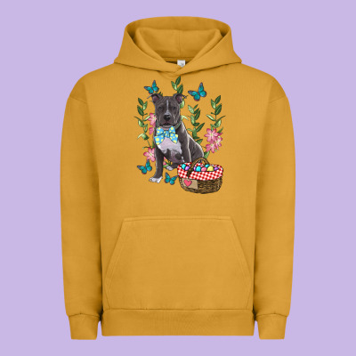 Easter Pitbull Urban Hoodie Designed By Ranaportraitstore