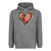 Storm Pink Glitter Floral Heart Heavyweight Hoodie - Jasminsmagicworld