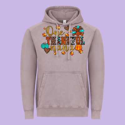 One Thankful Nana Vintage Hoodie Designed By Jahusdesignshop