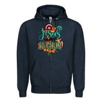 Navy jesus is my anchor Zipper Hoodie - Jasminsmagicworld