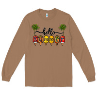 Toasted Coconut 1hello summer Long Sleeve Tee - CowhideDigitalArt