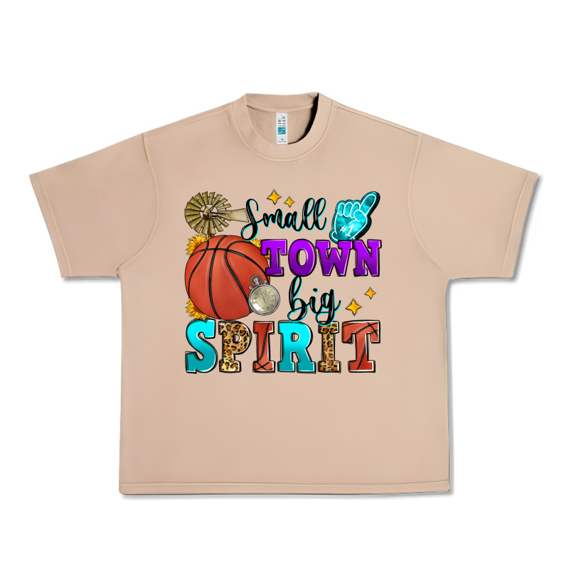 Small Town Big Spirit Basketball Urban Heavy Tee by Zillion Design Studio | Teevron