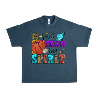 Midnight Navy small town big spirit basketball Urban Heavy Tee - Zillion Design Studio