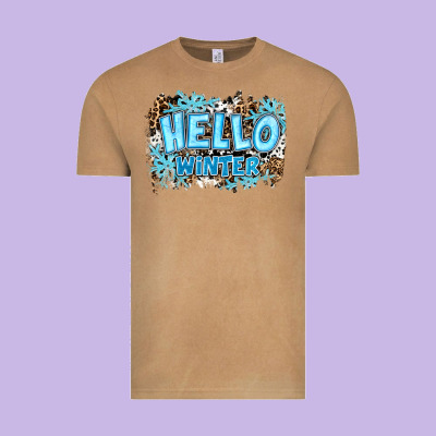 Hello Winter Vintage Tee Designed By Ranaportraitstore