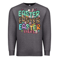 Charcoal Heather easter vibes Premium Sweatshirt - MaliasSmallBusiness