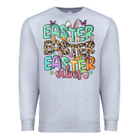 Heather Grey easter vibes Premium Sweatshirt - MaliasSmallBusiness