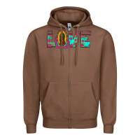 Chestnut love our lady of guadalupe Zipper Hoodie - JahusDesignShop