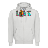 Dove Grey love our lady of guadalupe Zipper Hoodie - JahusDesignShop