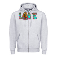 Heather Grey love our lady of guadalupe Zipper Hoodie - JahusDesignShop