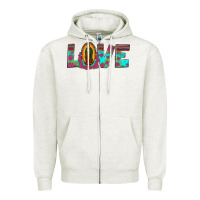 Oatmeal Heather love our lady of guadalupe Zipper Hoodie - JahusDesignShop