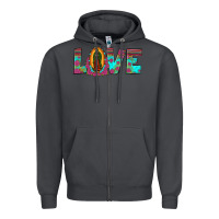 Smoke love our lady of guadalupe Zipper Hoodie - JahusDesignShop